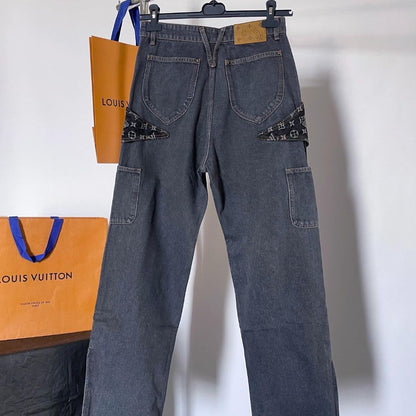 LV Monogram Denim Carpenter Pants