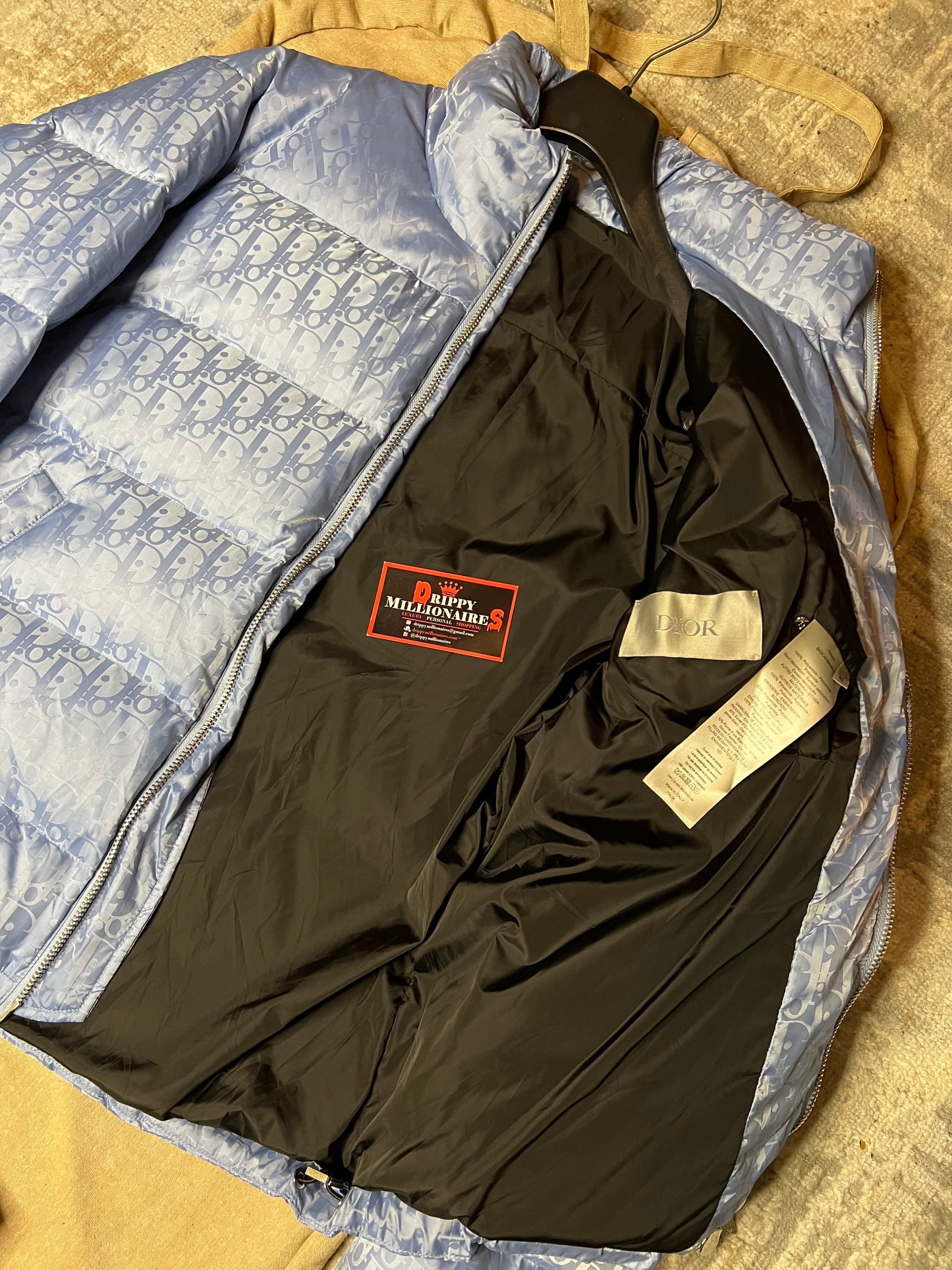 CD OBLIQUE DOWN JACKET BLUE TECHNICAL