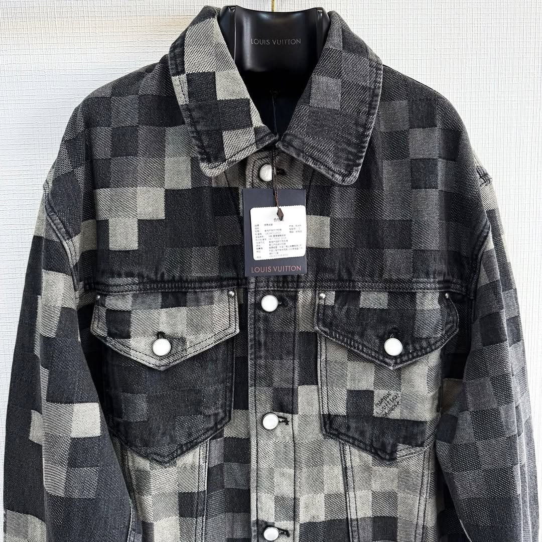 Lv Damoflage Classic Denim Jacket