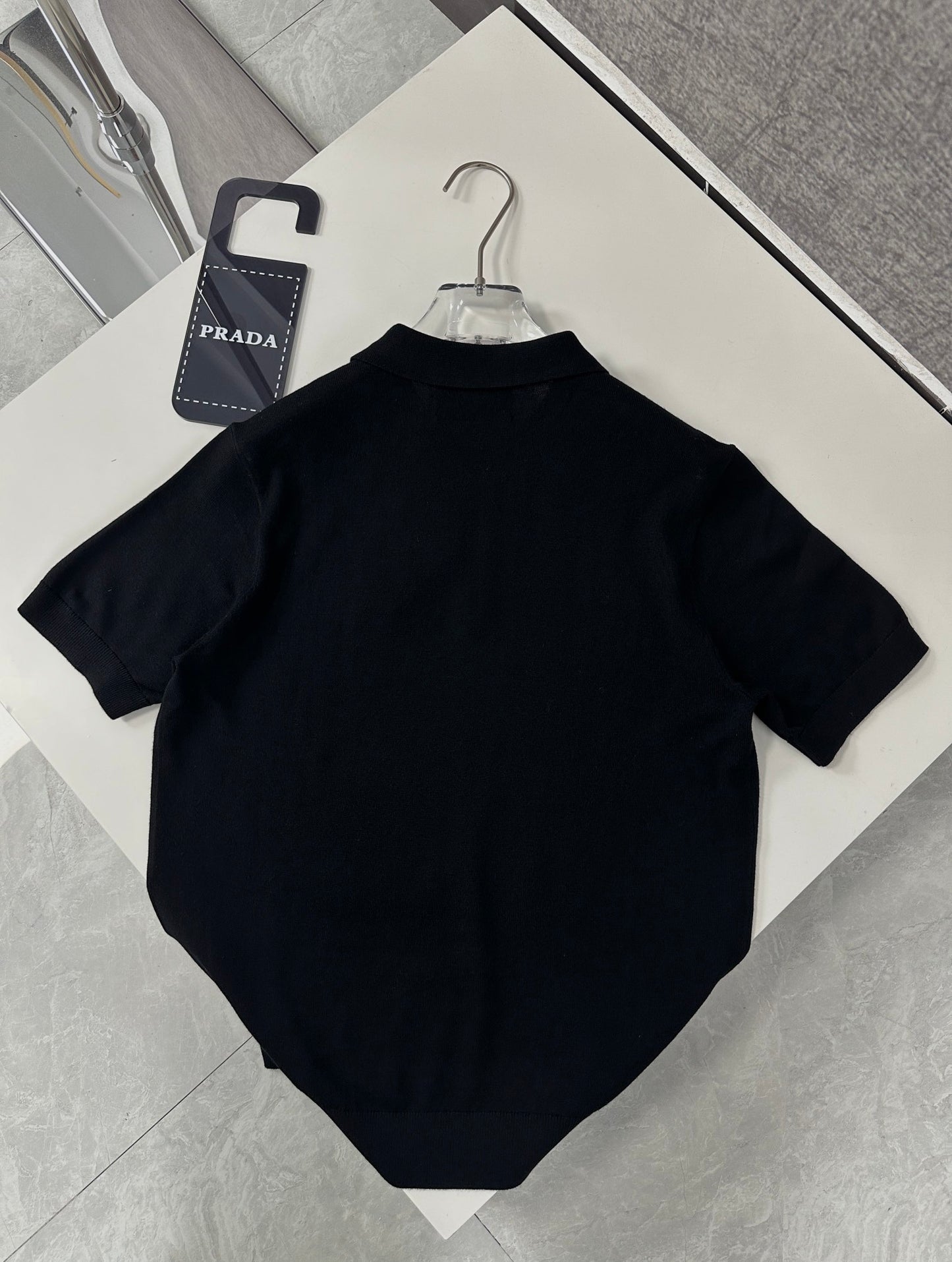 PRD Logo Wool Polo Half Zip Shirt