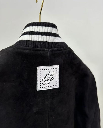 Lv Embellished Lambskin Bomber Blouson