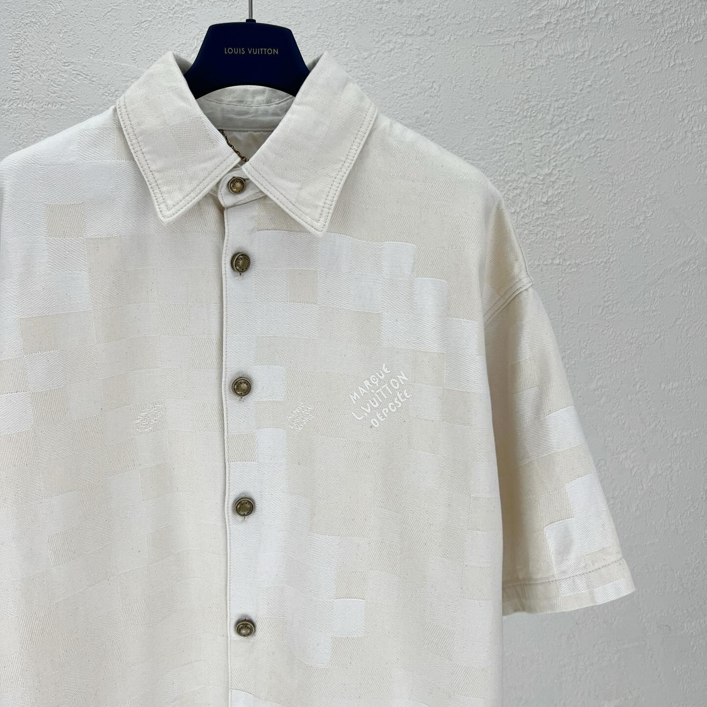 Lv Denim Shirt And Pants Set