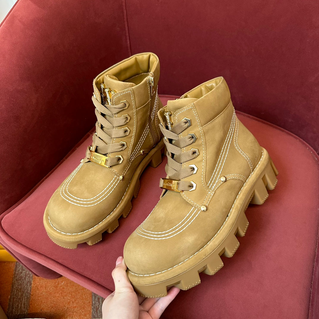 LV Checker Ankle Boot