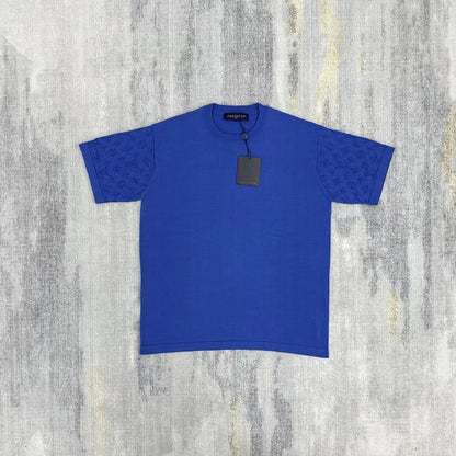 Lv Short-Sleeved Damier Wool Shirt