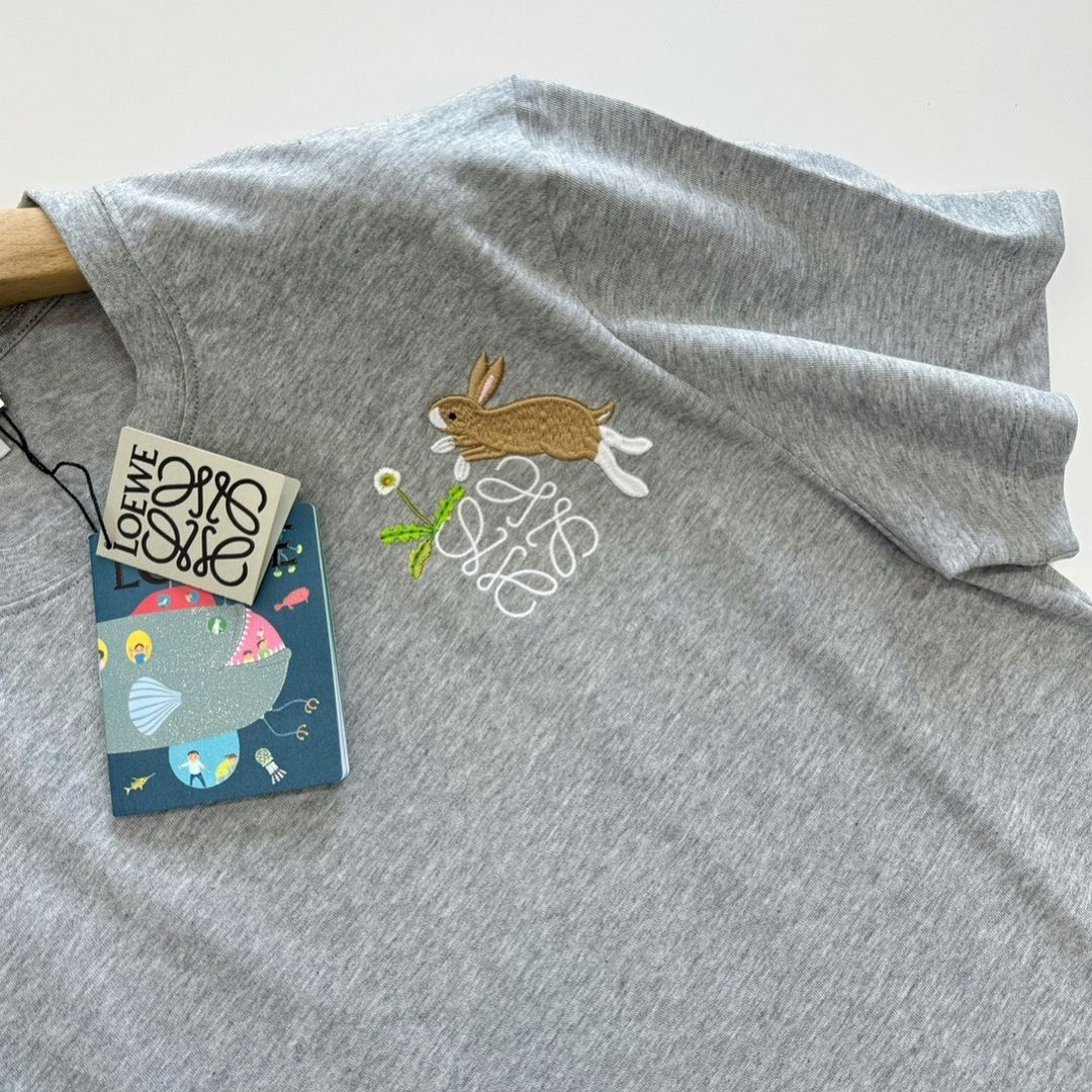 LOEWE Logo Embroidered Cotton Jersey T-Shirt