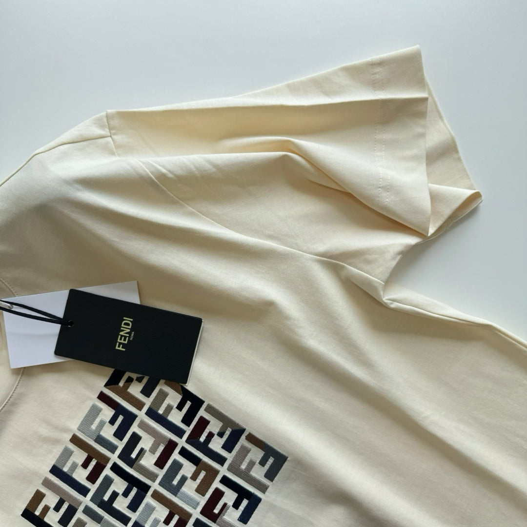 FND Anagram Logo Embroidered Jersey T-Shirt