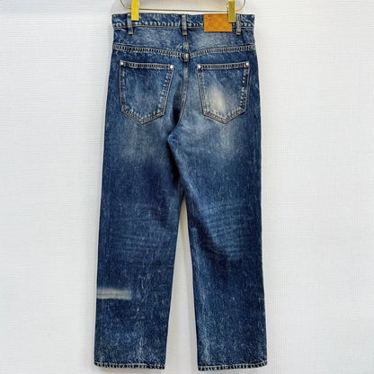 Lv Sunfaded Effect Denim Skate Pants