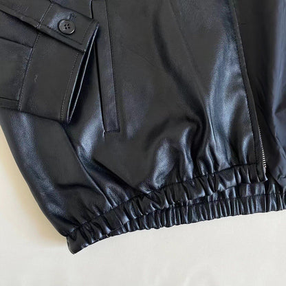 PRD Leather jacket with Prada logo