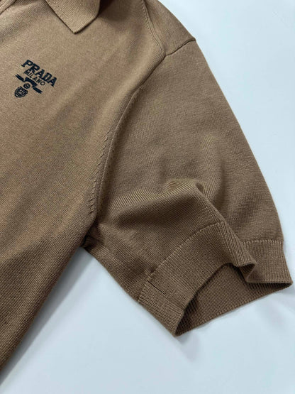 PRD Logo Wool Polo Half Zip Shirt