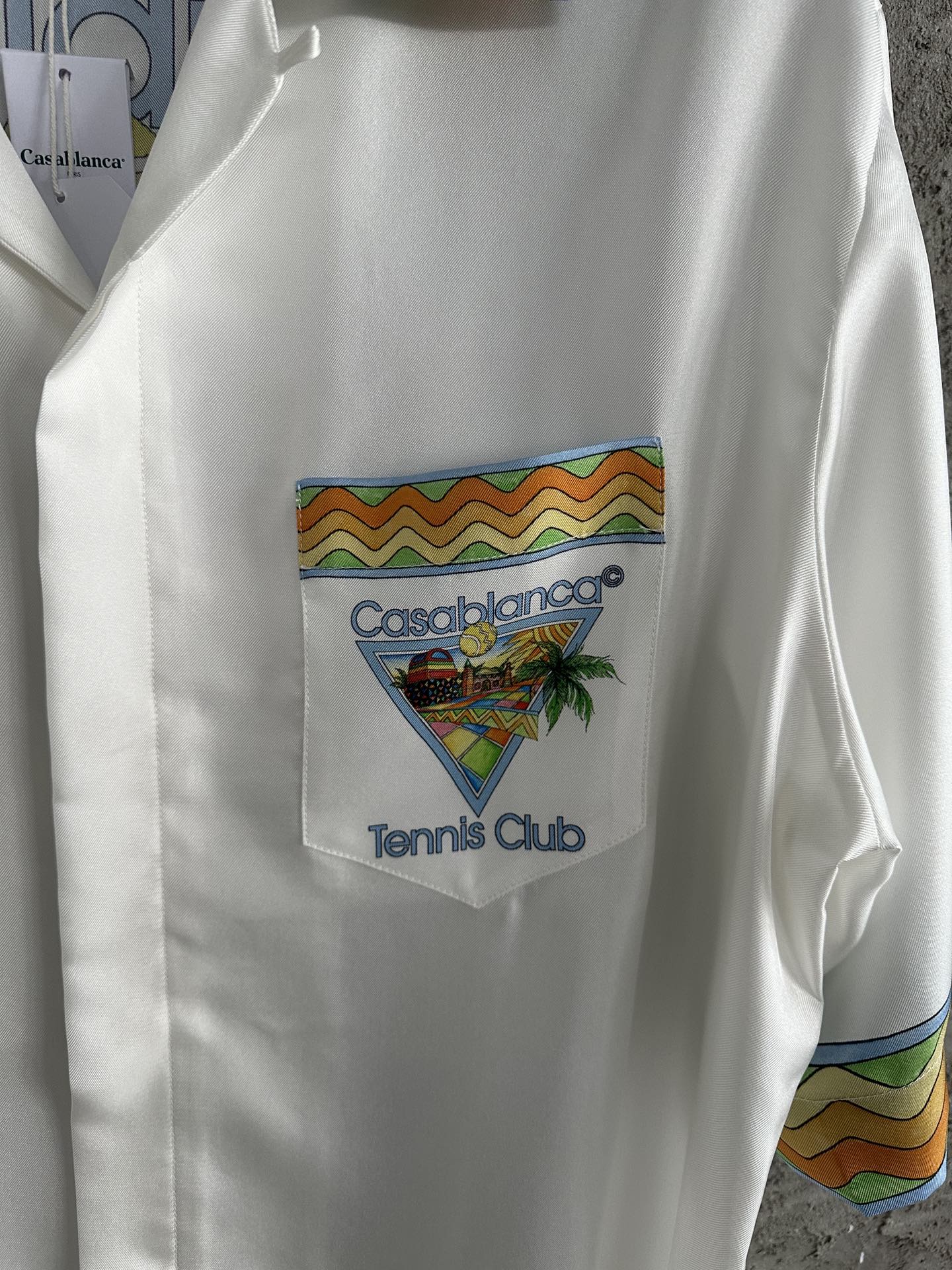 Casablanca Tenis Club Short Silk Shirt