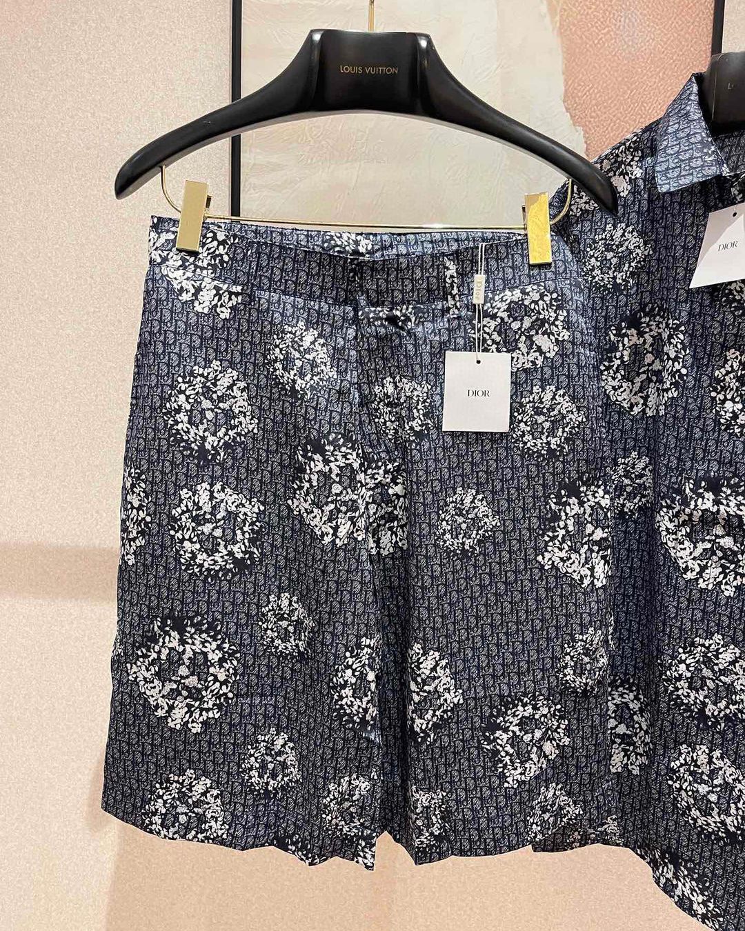 CD Silk Shirt And Shorts Set