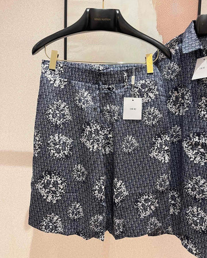 CD Silk Shirt And Shorts Set