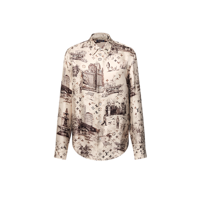 Lv Long -Sleeved Slik Shirt
