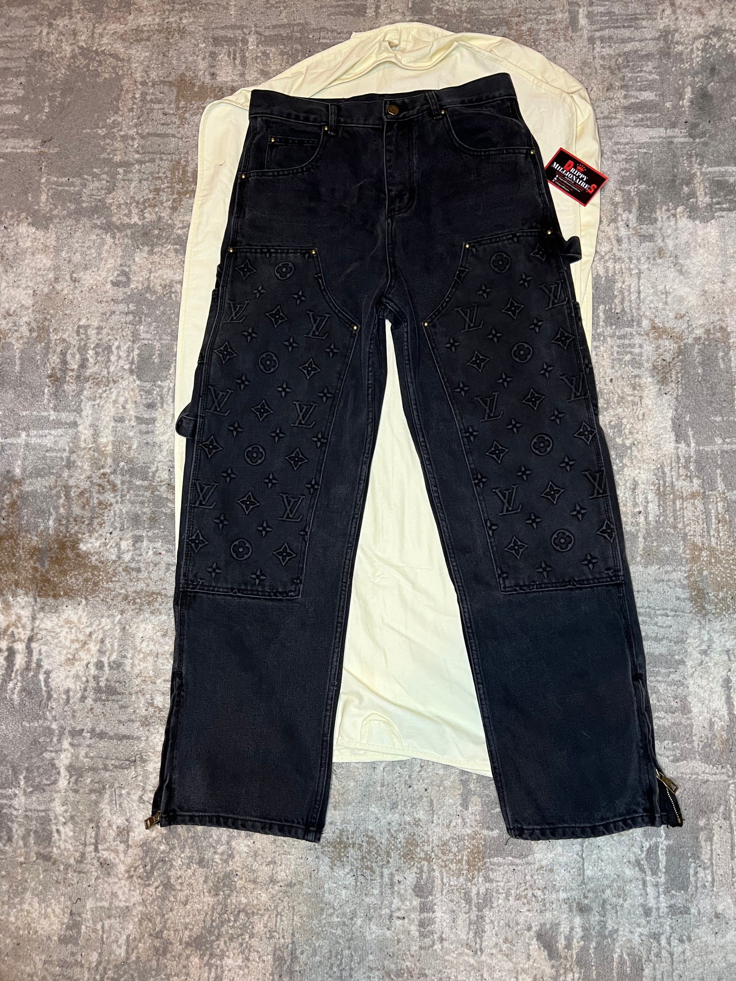 LV Monogram Denim Carpenter Pants