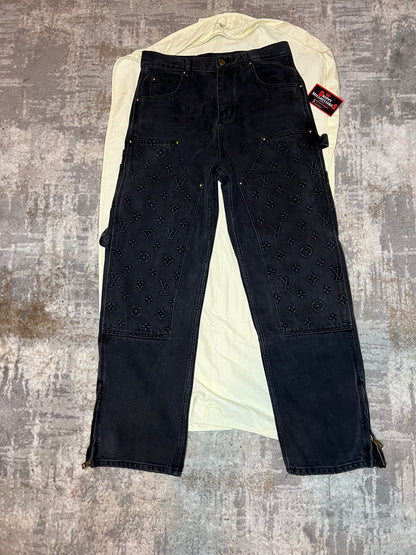 LV Monogram Denim Carpenter Pants