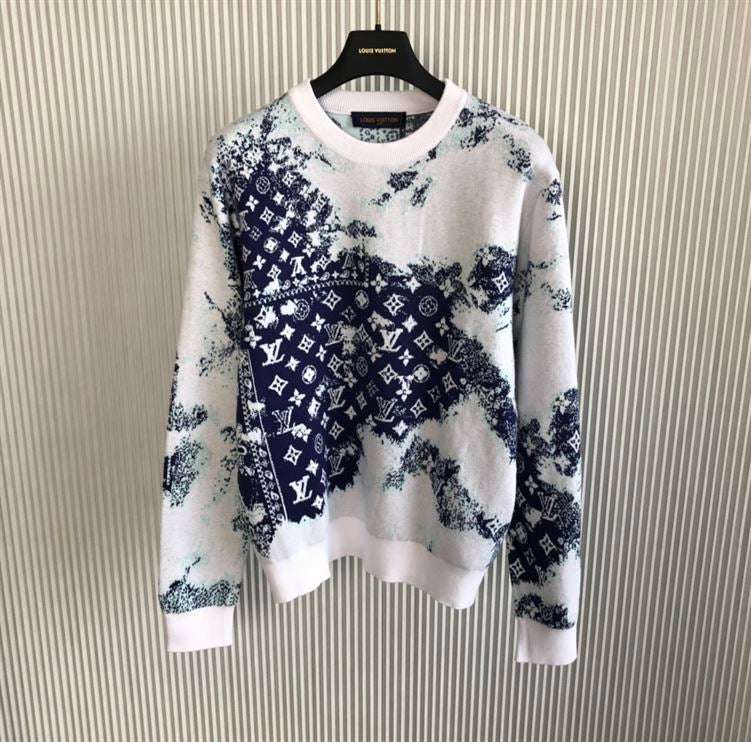 LV Embroidered Monogram Cotton Sweatshirt