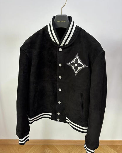 Lv Embellished Lambskin Bomber Blouson