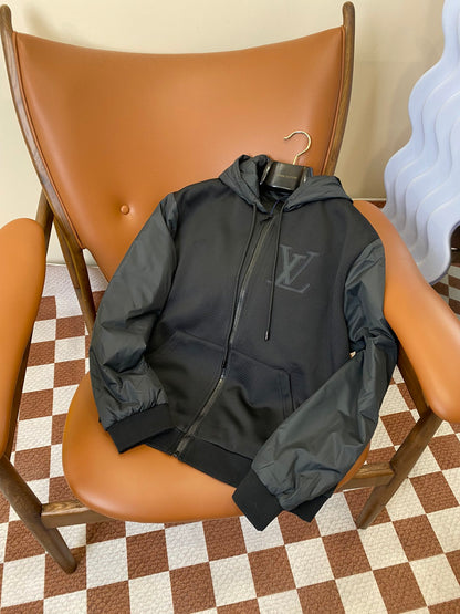 Lv black hoodie jacket