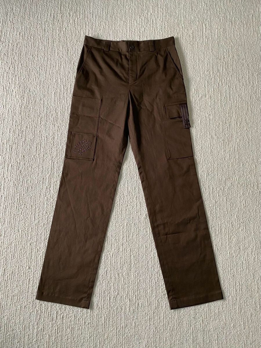 Lv Signature Cotton Cargo Pants