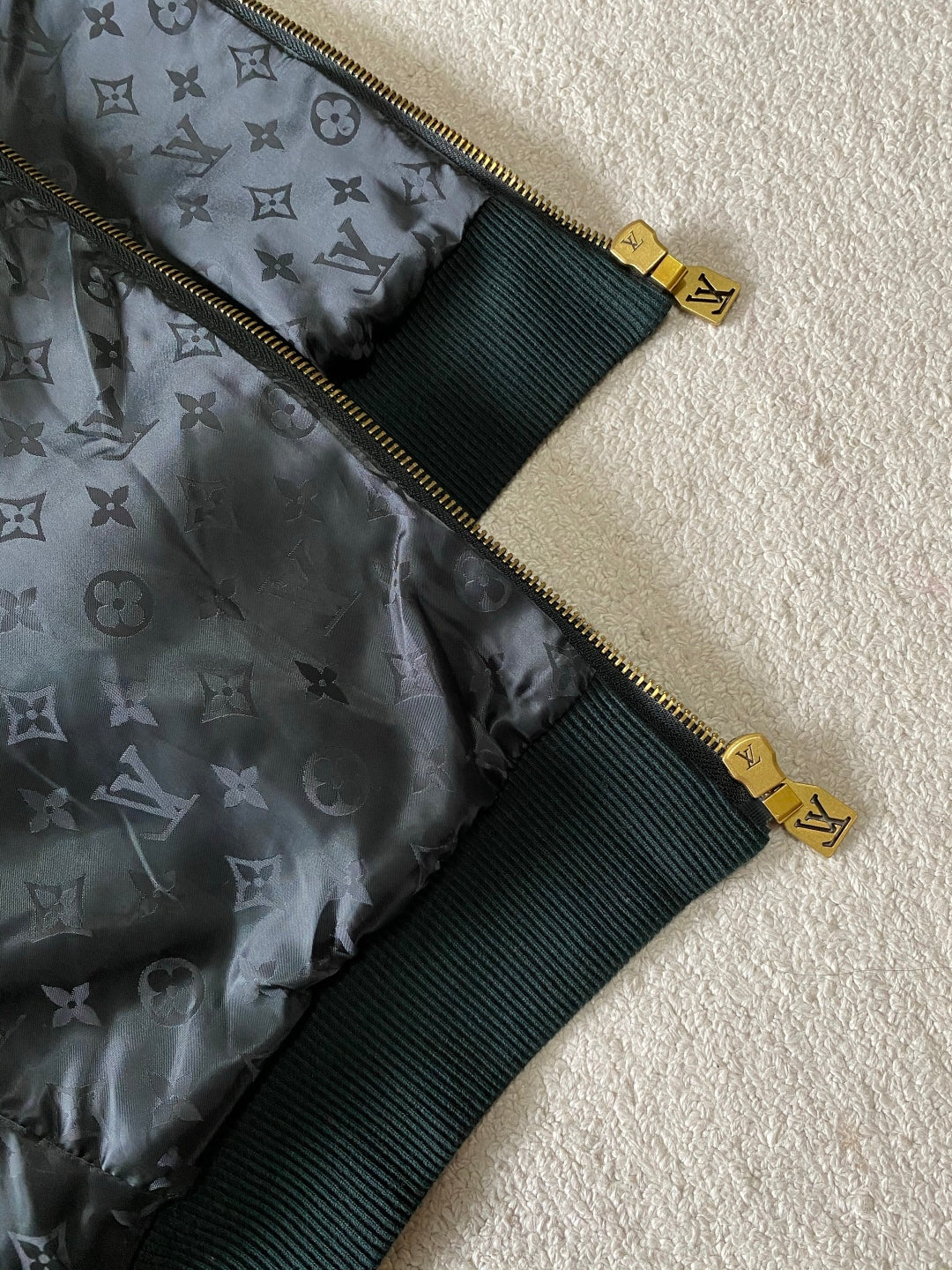 LV Fleece Blouson Dark Green