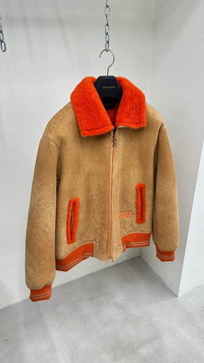 Lv Leather orange Jacket