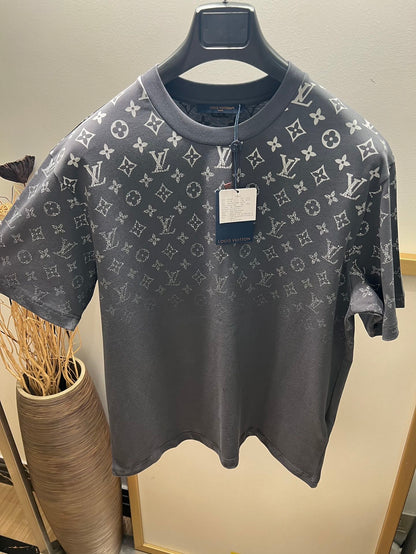 Lv Short-Sleeved Monogram Wool Shirt