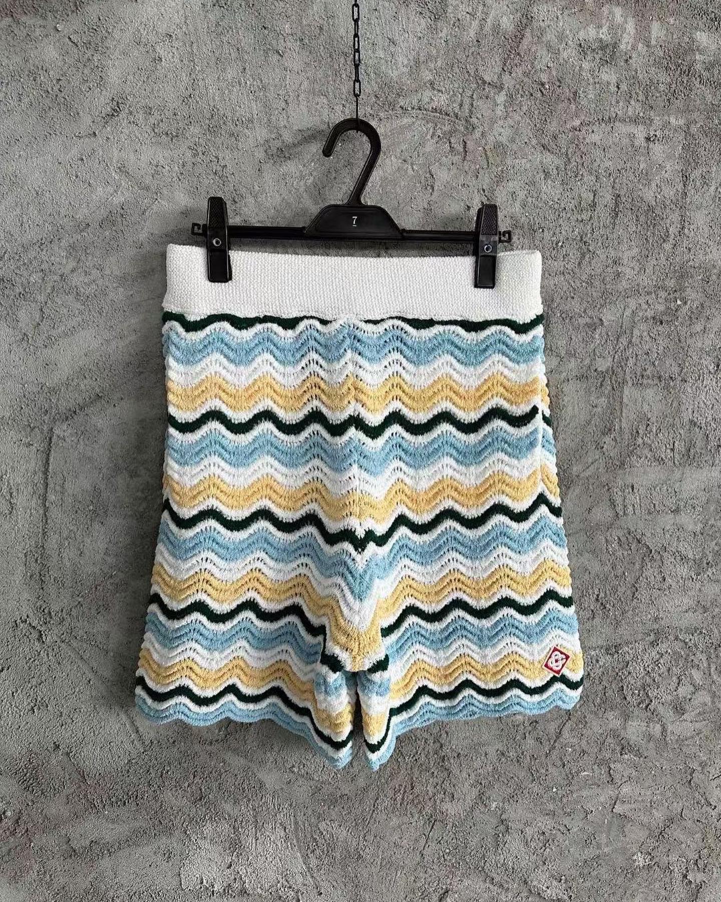Casablanca Gradient Wave Texture Shorts