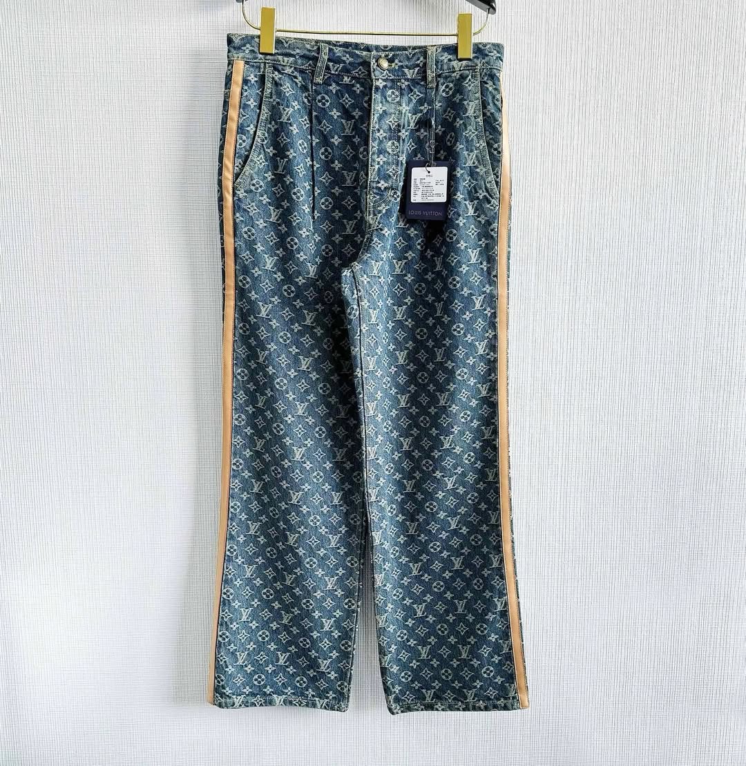 LV Monogram Denim Tailored Pants