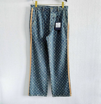 LV Monogram Denim Tailored Pants