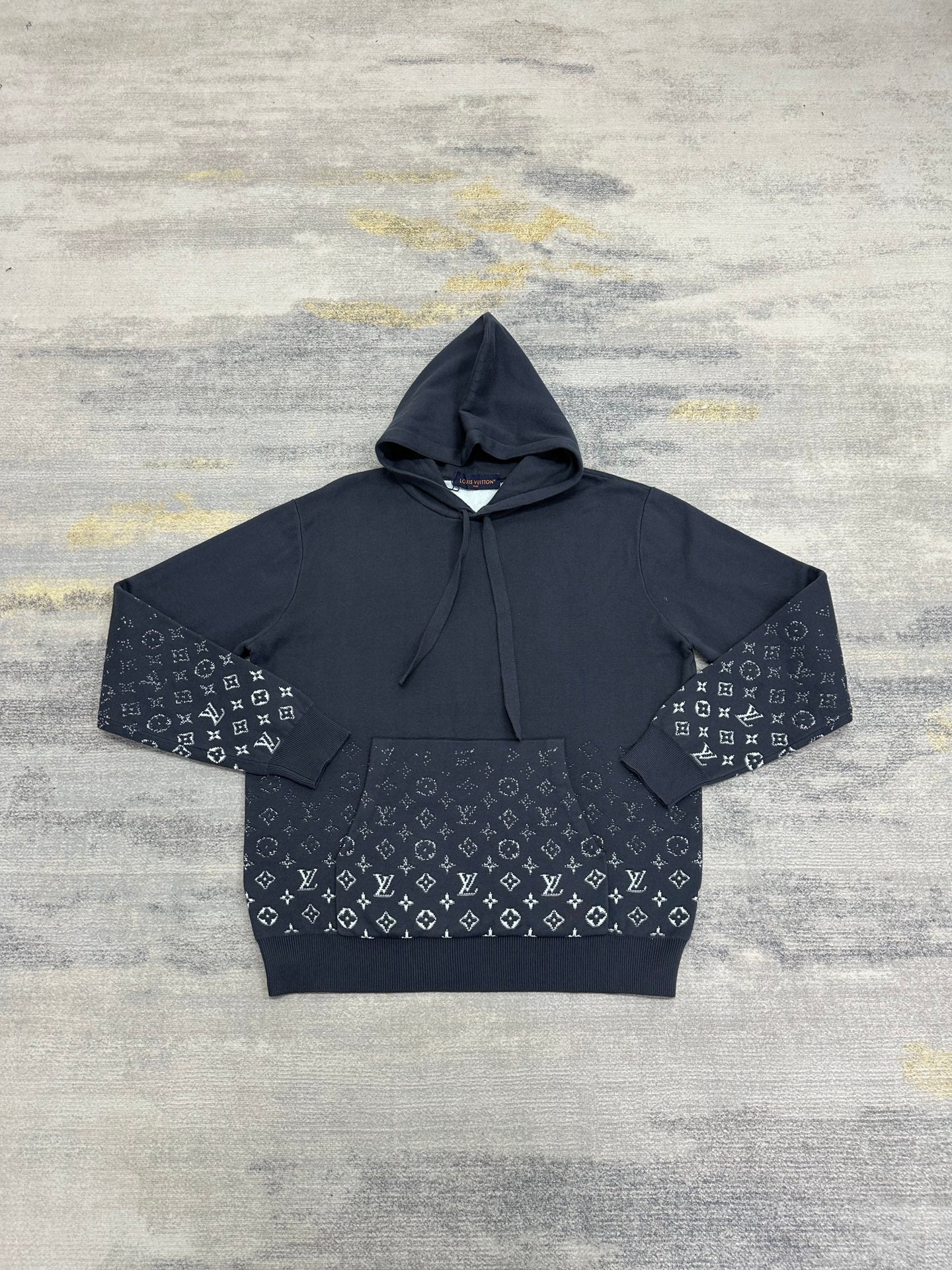 Lv Monogram Gradient Cotton Hoodie