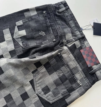 LV Monogram Denim Carpenter Pants