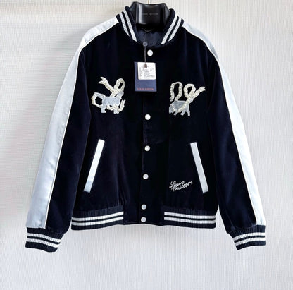 Lv Denim Velvet Souvenir Jacket