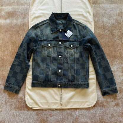 Lv Damier Washed Denim Jacket