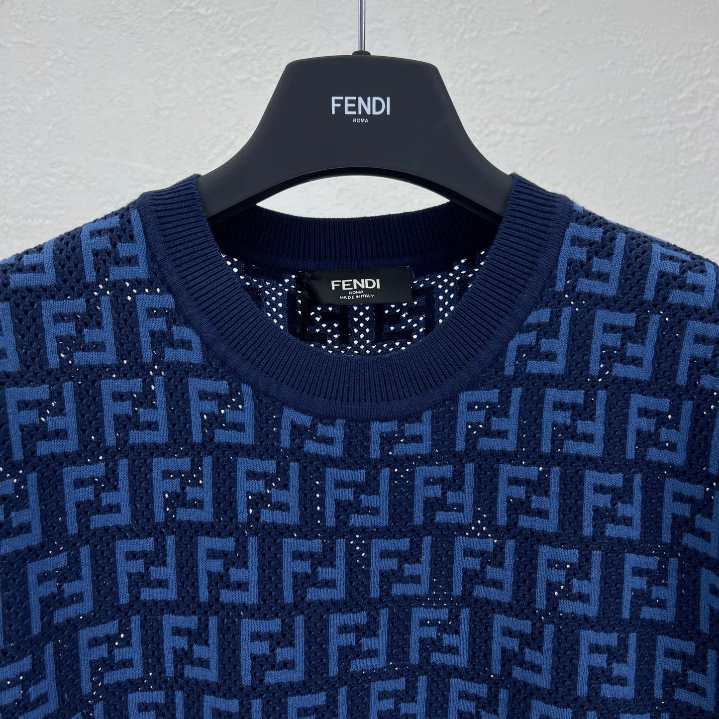 FND Anagram Logo Embroidered Cotton Jersey T-Shirt