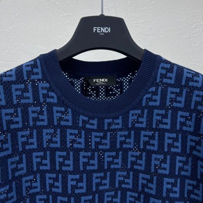 FND Anagram Logo Embroidered Cotton Jersey T-Shirt