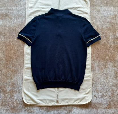 Lv Short-Sleeved Cotton Polo Shirt