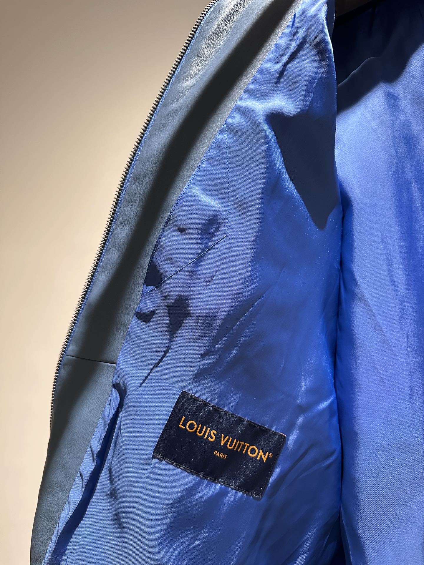 Lv Signature Shearling Track Top Lambswool Blouson