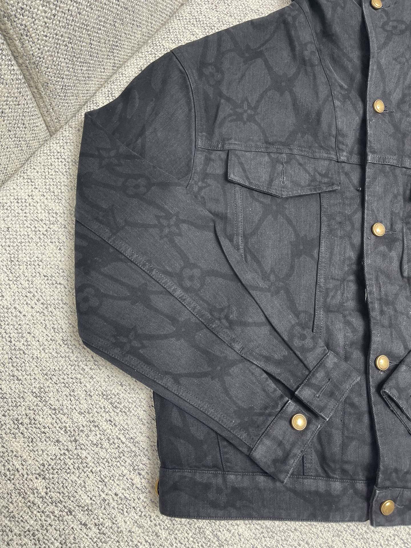 Lv Denim Hoodie Jacket