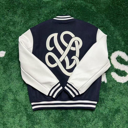 Lv Mix Leather Varsity Blouson
