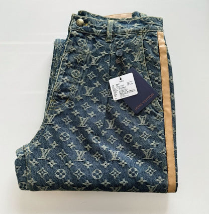 LV Monogram Denim Tailored Pants