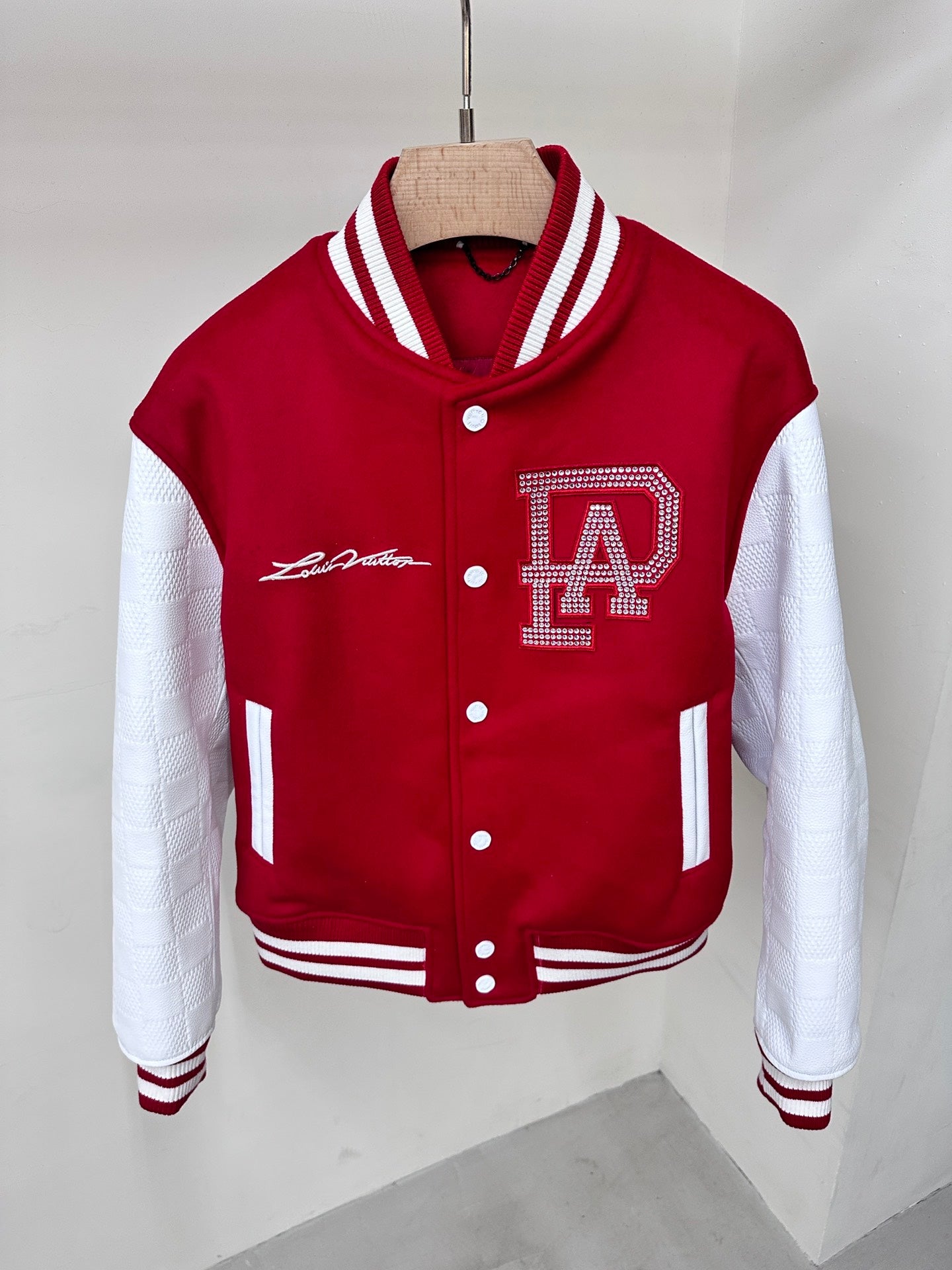 Lv Pharel Mix Leather Varsity Blouson