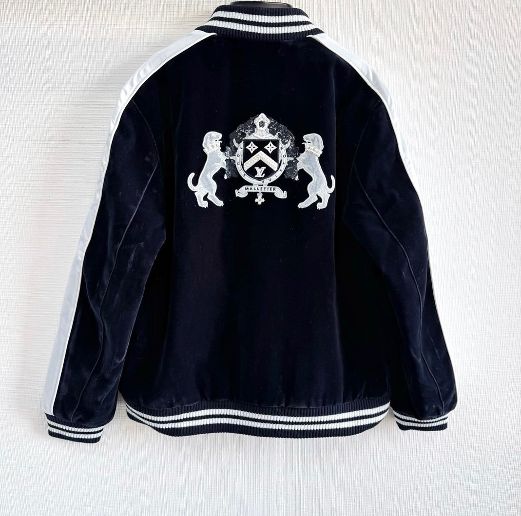 Lv Denim Velvet Souvenir Jacket