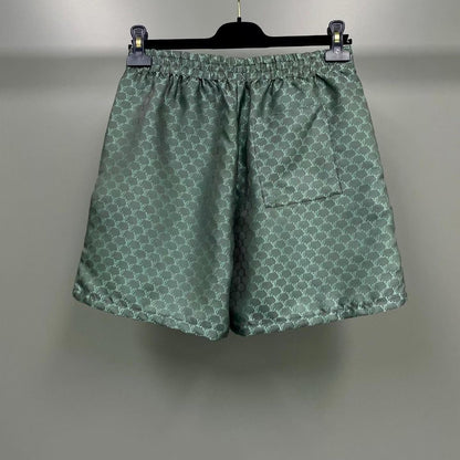Lv Monogram Silk Shirt And Shorts Set