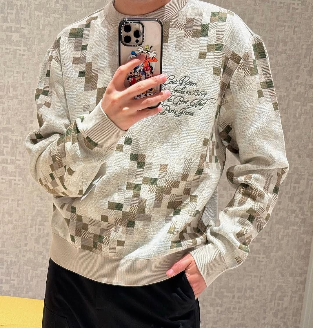 LV Embroidered Cotton Sweatshirt