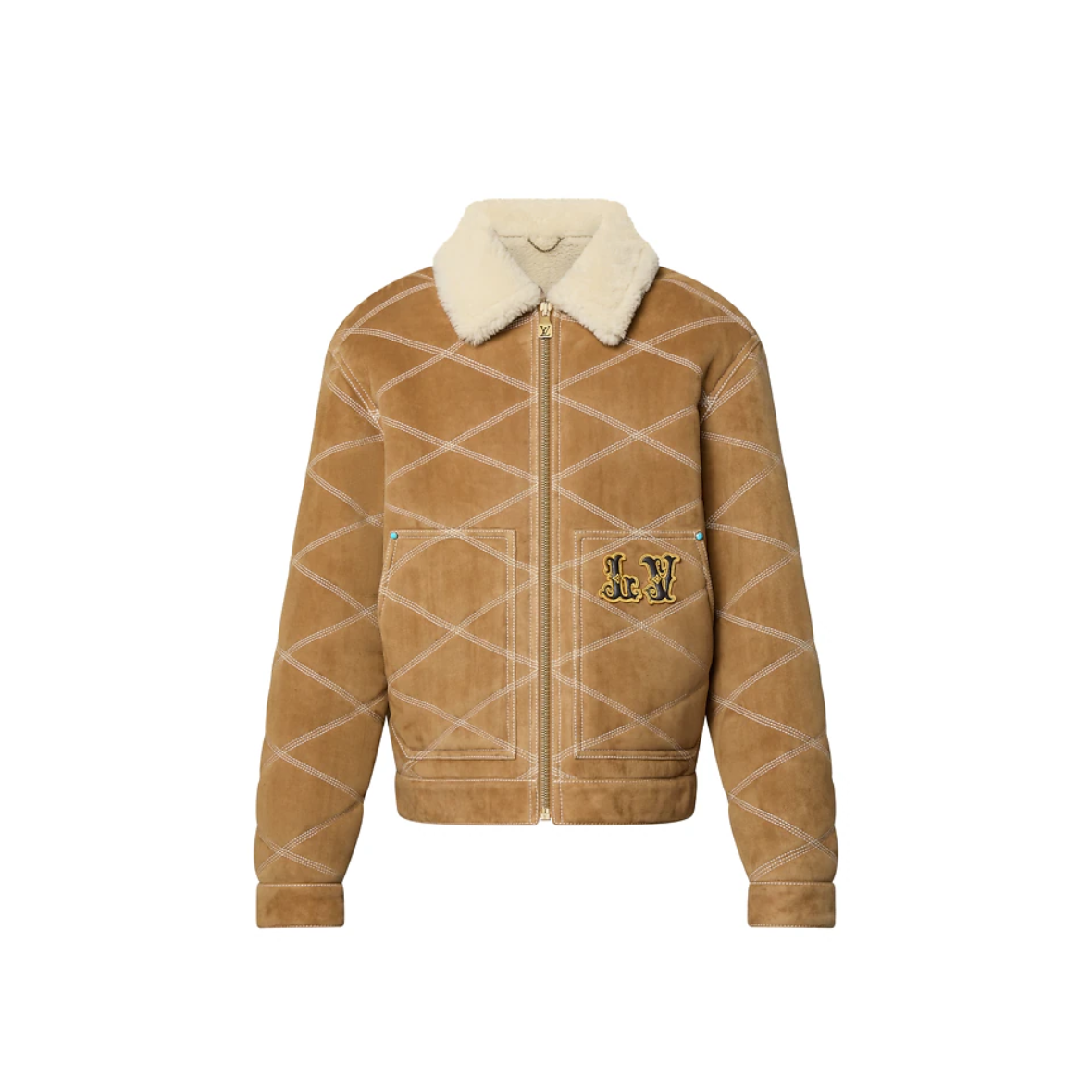 LV Shearling Embossed Jacket