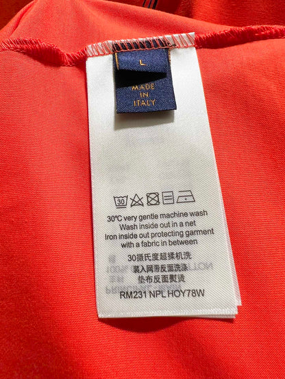 Lv Short-Sleeved Damier Wool Shirt