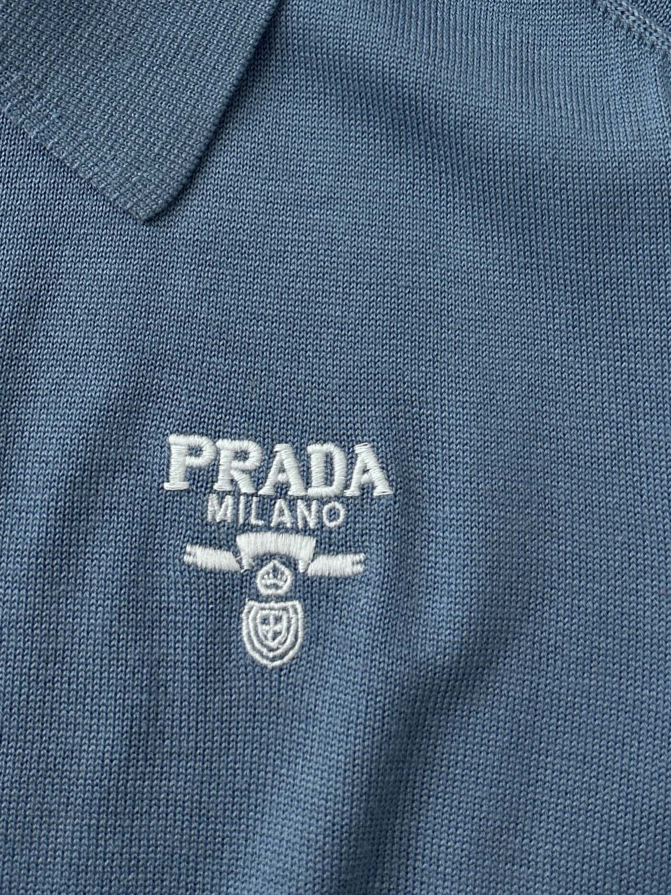 PRD Logo Wool Polo Half Zip Shirt