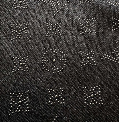 Lv Monogram Embellished Wool Evening Crewneck