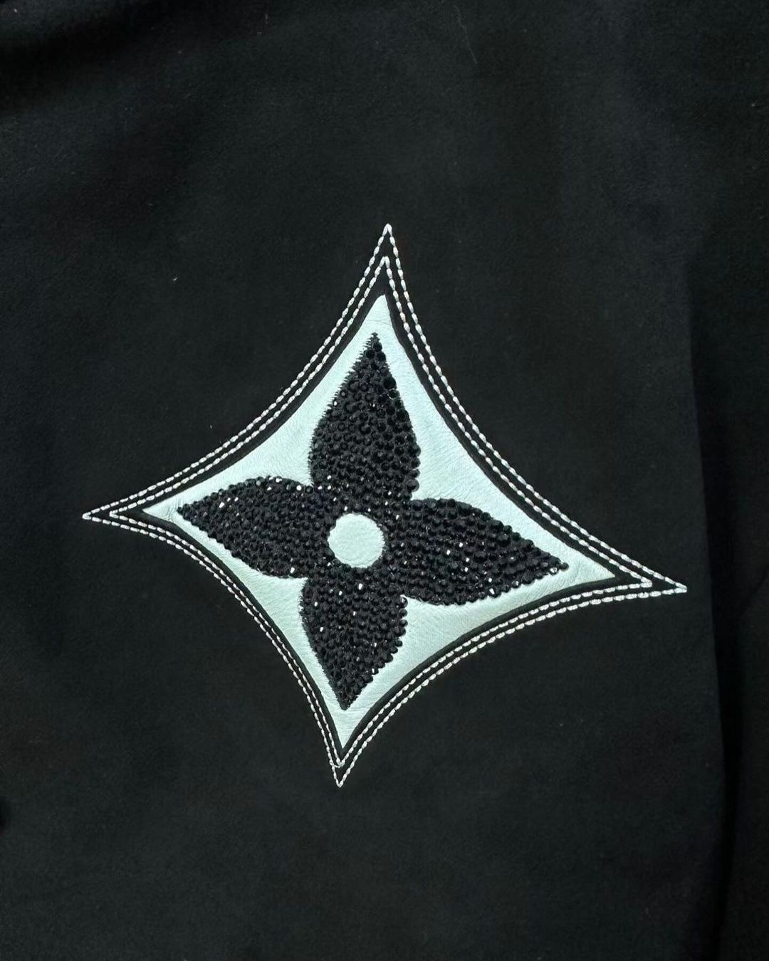 Lv Embellished Lambskin Bomber Blouson