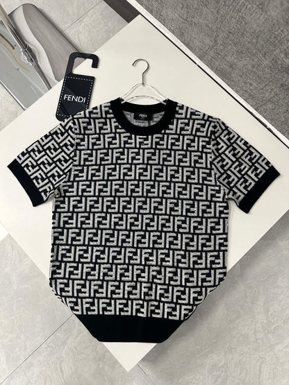 FND Anagram Logo Embroidered Jersey T-Shirt